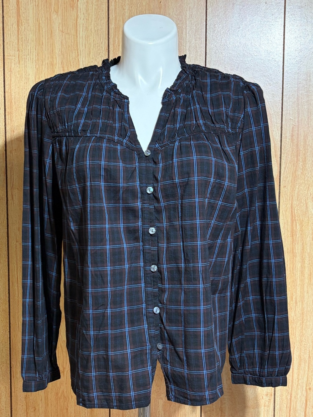 Time and Tru NWT Plaid Button-Front Long Sleeve Shirt SZ - XXL
